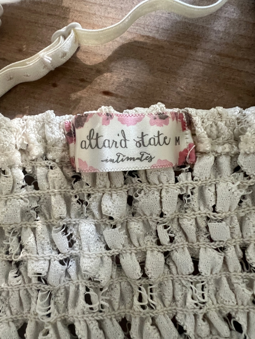Altar'd State Lace Bralette Duo in White and Cream - M - Picture 3 of 3